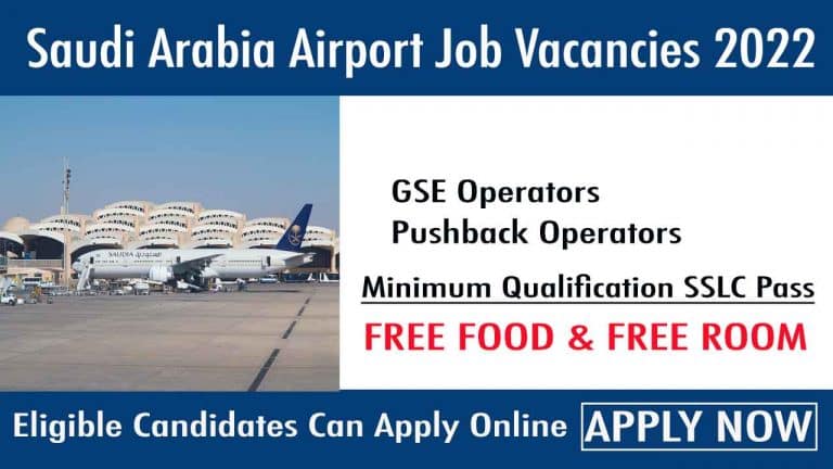 Airport Job in Saudi Arabia 2022