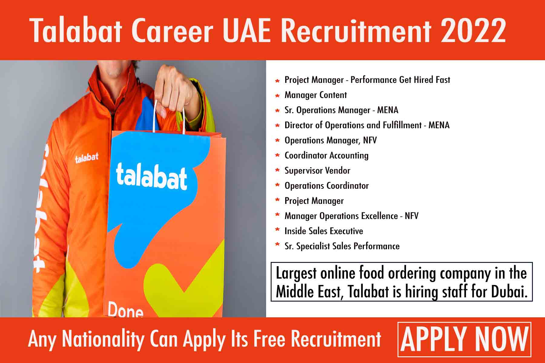 Talabat Career 2022 UAE Recruitment
