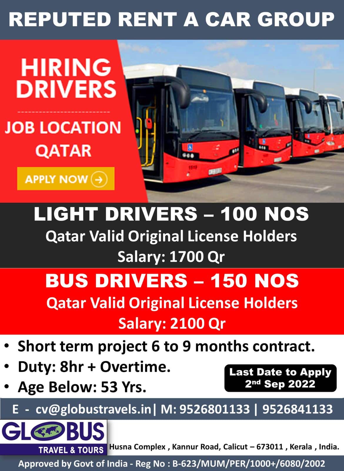 Qatar Driver Job for Avis Rent a Car Company 2022