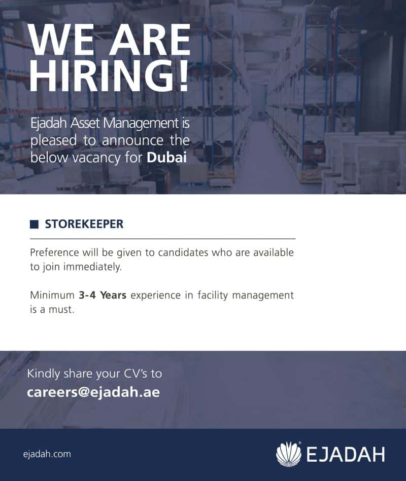 Dubai Job For Ejadah Arkan Group 2022