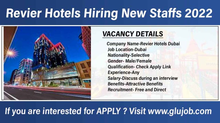 Hotel Job Dubai : Revier Hotels Hiring New Staffs 2022 | Easy to Apply online