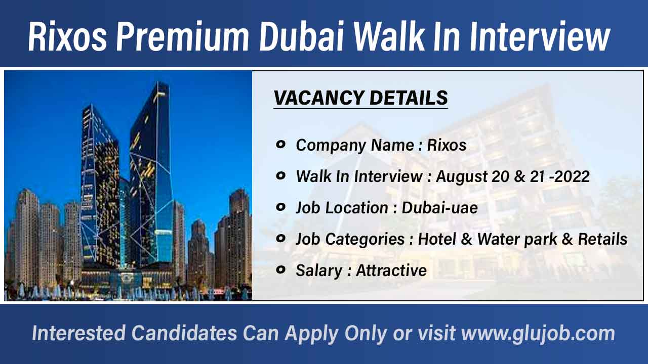 Rixos Premium Dubai Walk In Interview