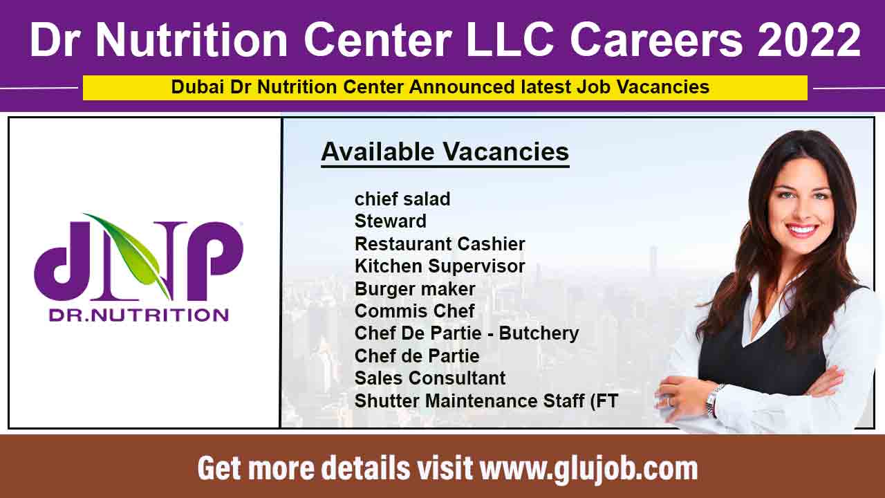 Dr Nutrition Center LLC Careers 2022