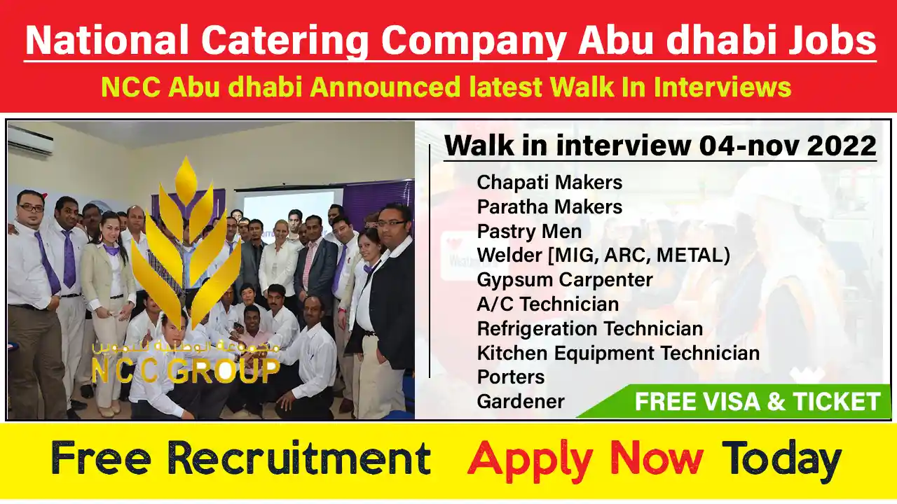 National Catering Company Abu dhabi Jobs