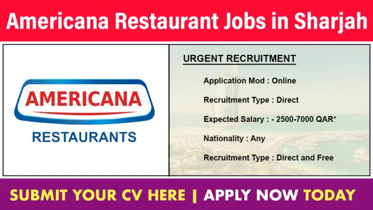 Americana Restaurant Jobs in Sharjah