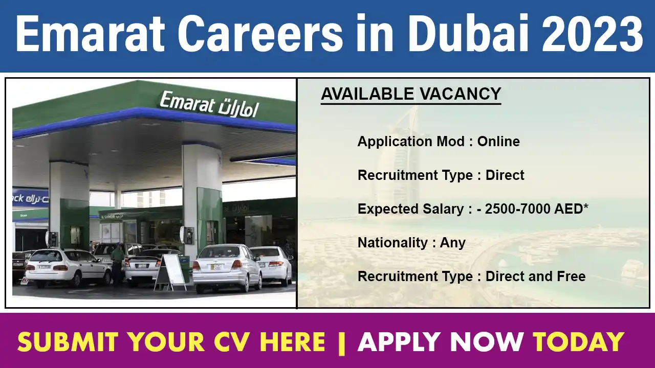 Emarat Careers in Dubai 2023