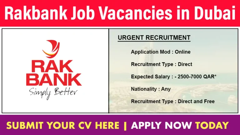 RakBank Careers in Dubai 2023