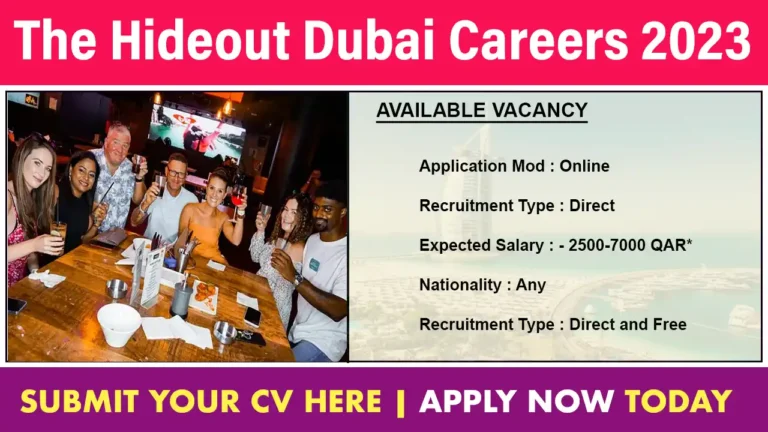 The Hideout Dubai Careers 2023