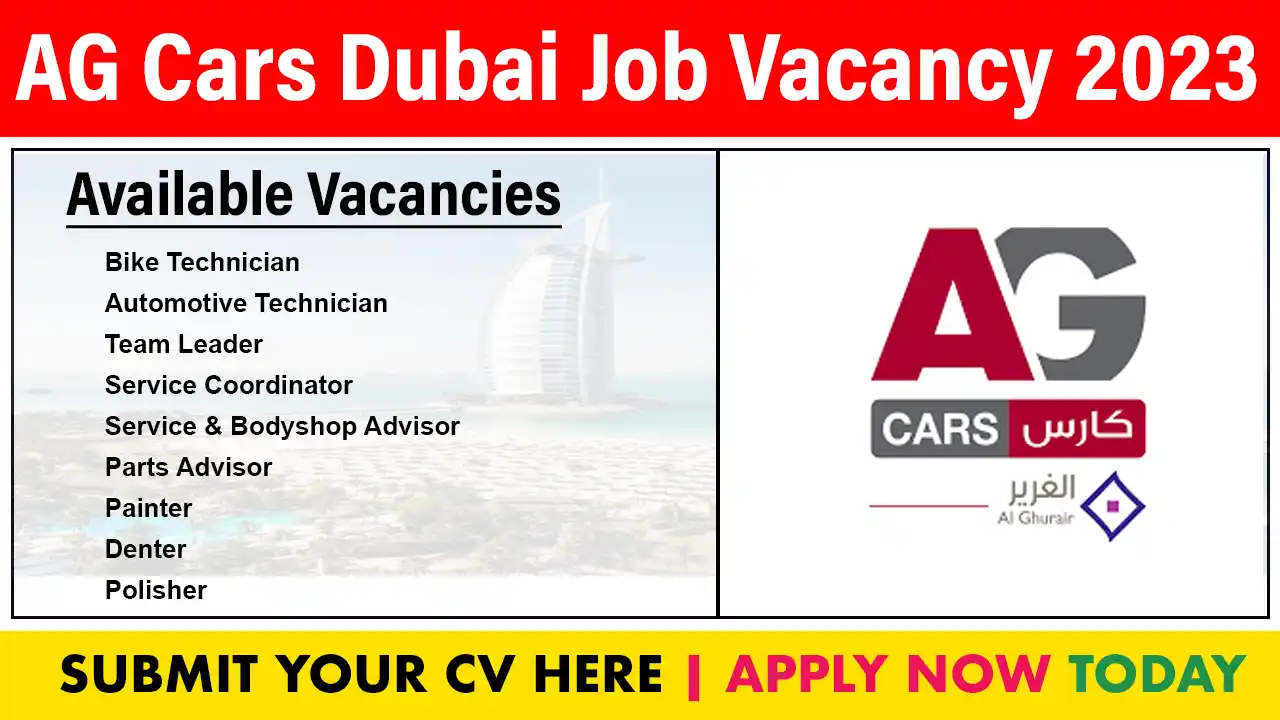 AG Cars Dubai Job Vacancy 2023