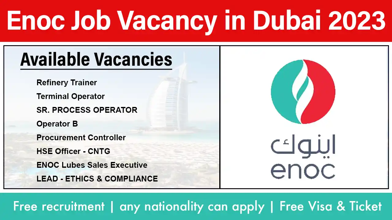 Enoc Job Vacancy in Dubai 2023