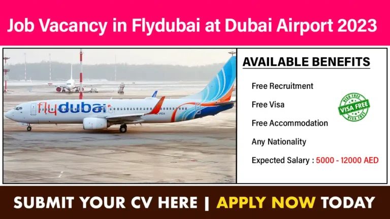 Job Vacancy in Flydubai at Dubai Airport 2023