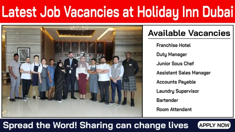 Latest Job Vacancies at Holiday Inn Dubai