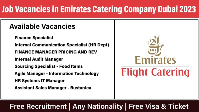 Employees are required for Emirates Flight Catering Company Dubai 2023