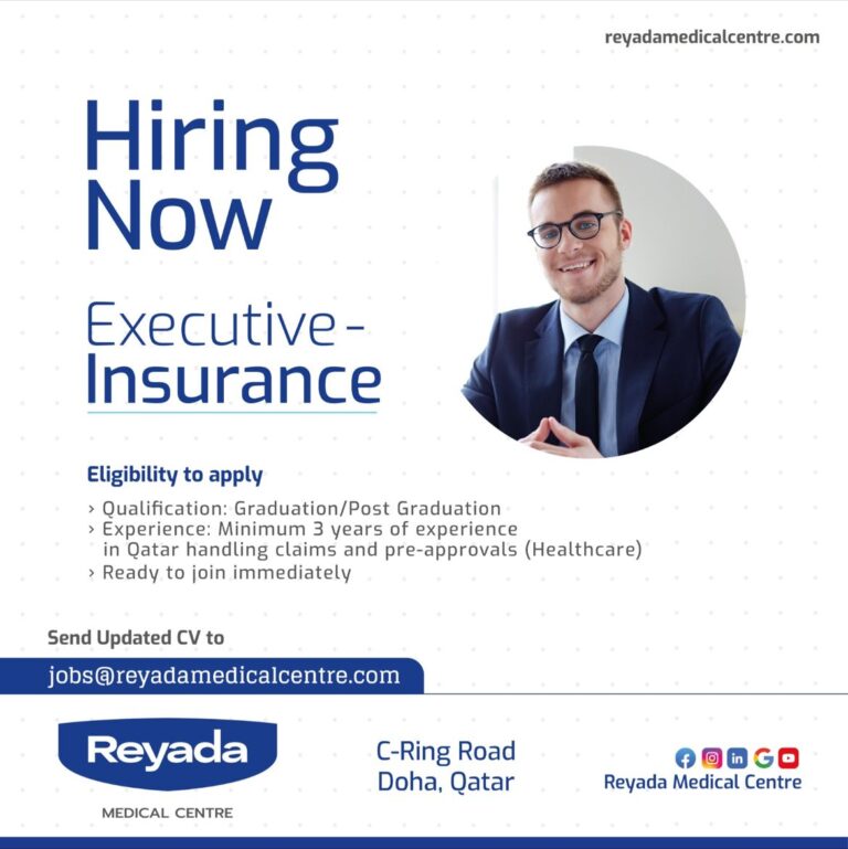 Reyada Medical Centre Hiring In Qatar 2023