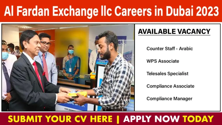 Al Fardan Exchange llc Careers in Dubai 2023