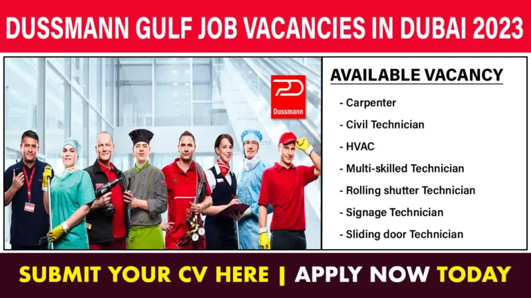 Dussmann Gulf Job Vacancies in Dubai 2023