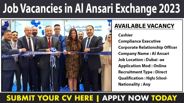 Job Vacancies in Al Ansari Exchange 2023