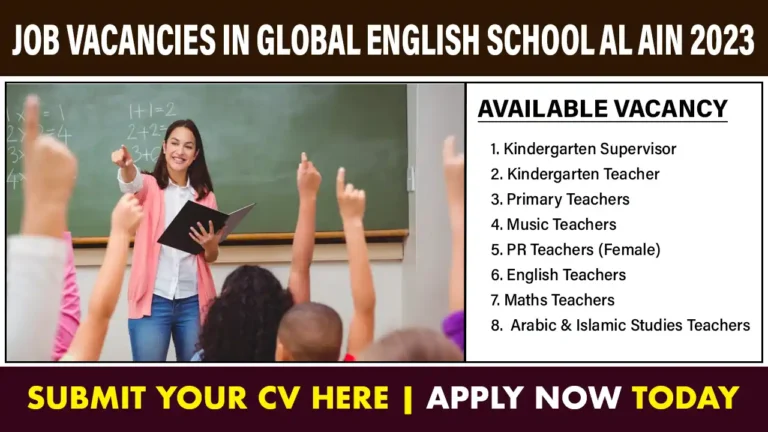 Job Vacancies in Global English School Al Ain 2023