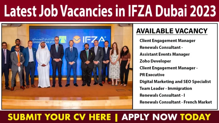 Job Vacancies in IFZA Dubai 2023