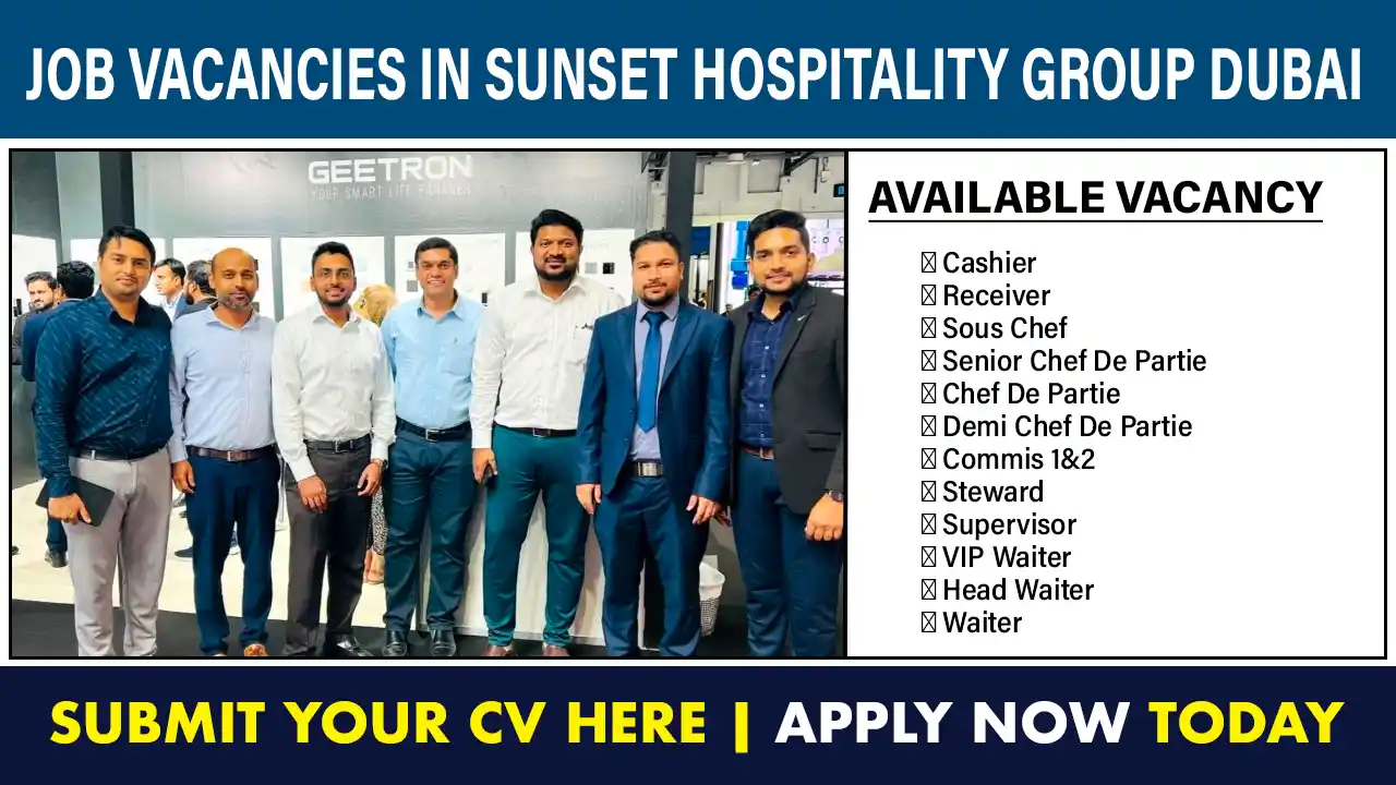 Job Vacancies in Sunset Hospitality Group Dubai