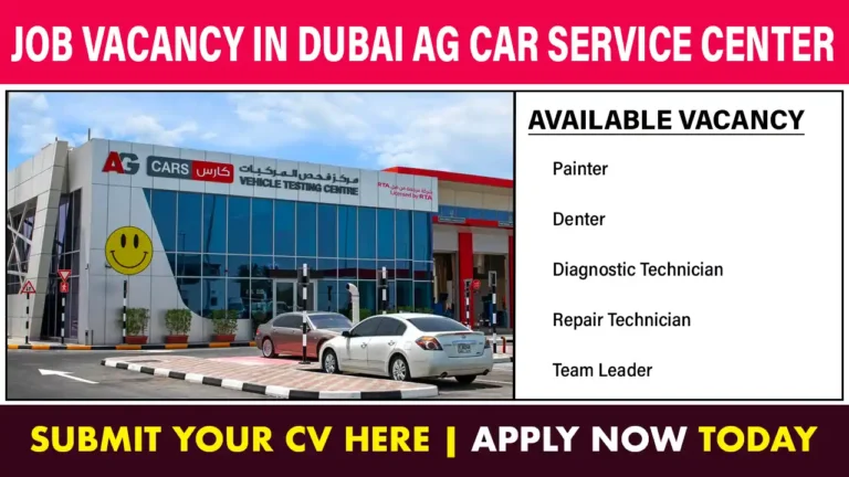 Job Vacancy In Dubai AG Car Service Center