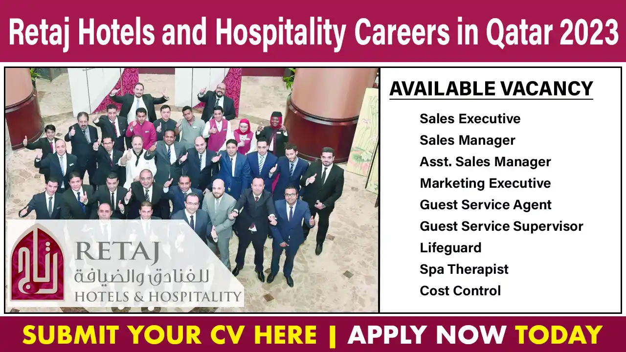 Retaj Hotels and Hospitality Careers in Qatar 2023