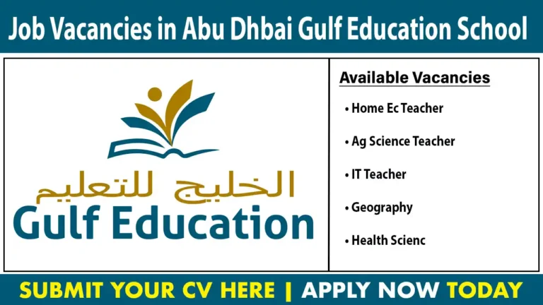 Gulf Education Careers | Abu Dhabi Latest Job Vacancies 2023