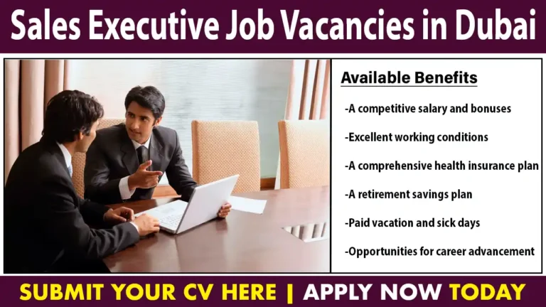 Sales Executive Job Vacancies in Dubai