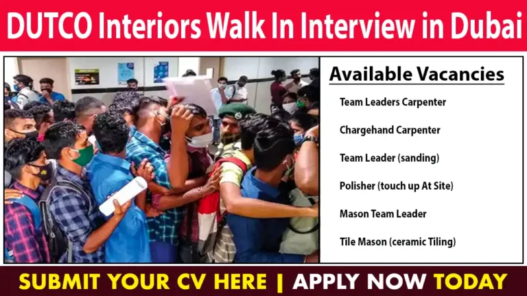 DUTCO Interiors Walk In Interview in Dubai