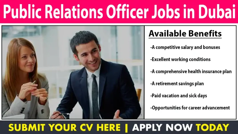 Public Relations Officer Jobs in Dubai