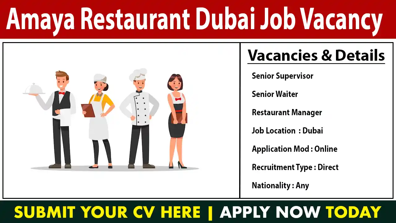 Amaya Restaurant Dubai Jobs