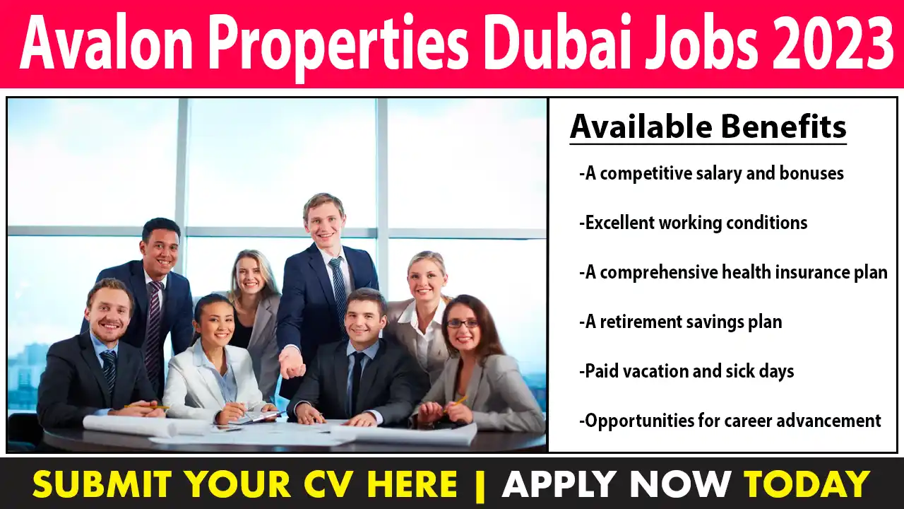 Avalon Properties Dubai Jobs 2023