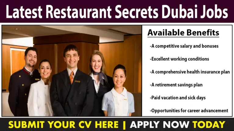 Latest Restaurant Secrets Dubai Jobs