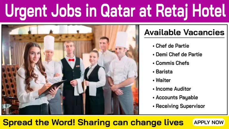 Urgent Jobs in Qatar at Retaj Hotel