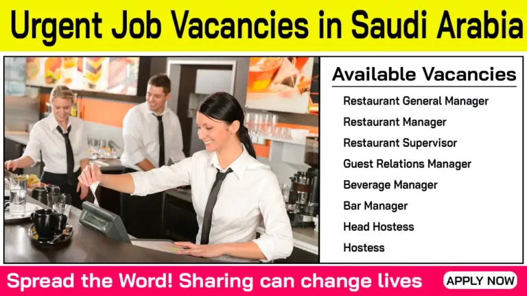 Urgent Jobs in Saudi Arabia: Explore Top 7 Management Opportunities Now!