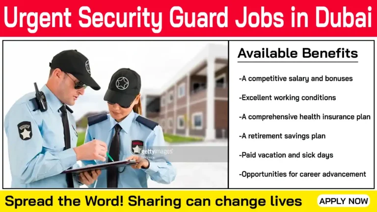 Urgent Security Guard Jobs in Dubai