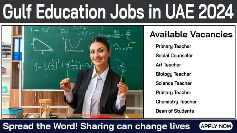 Gulf Education Jobs in UAE 2024