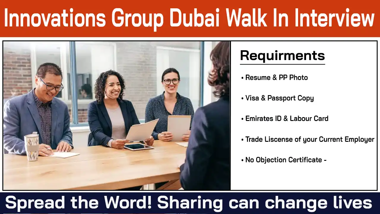 Innovations Group Dubai Walk In Interview