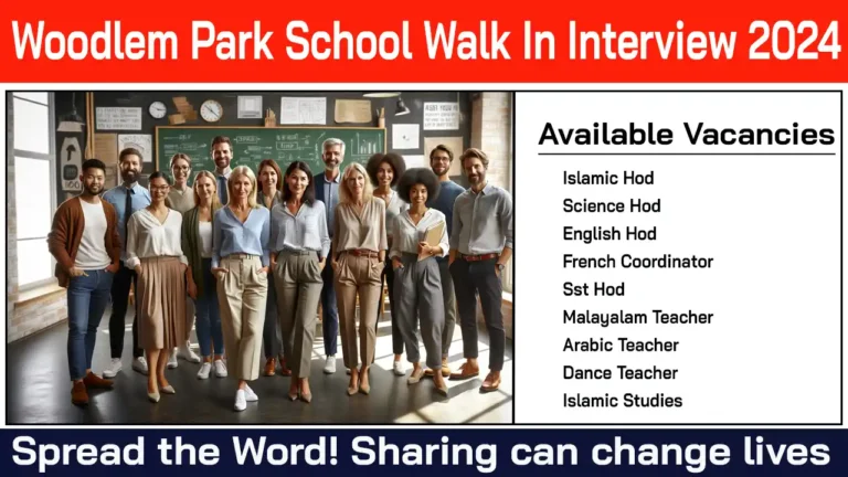 Woodlem Park School Walk In Interview 2024