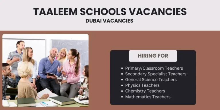 Taaleem Schools Vacancies: Dubai Jobs Online Apply