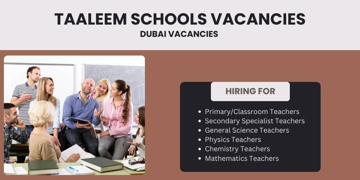 Taaleem Schools Vacancies: Dubai Jobs Online Apply