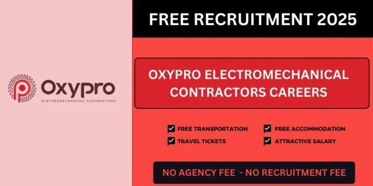 Oxypro Electromechanical Contractors Careers: Dubai Free Recruitment