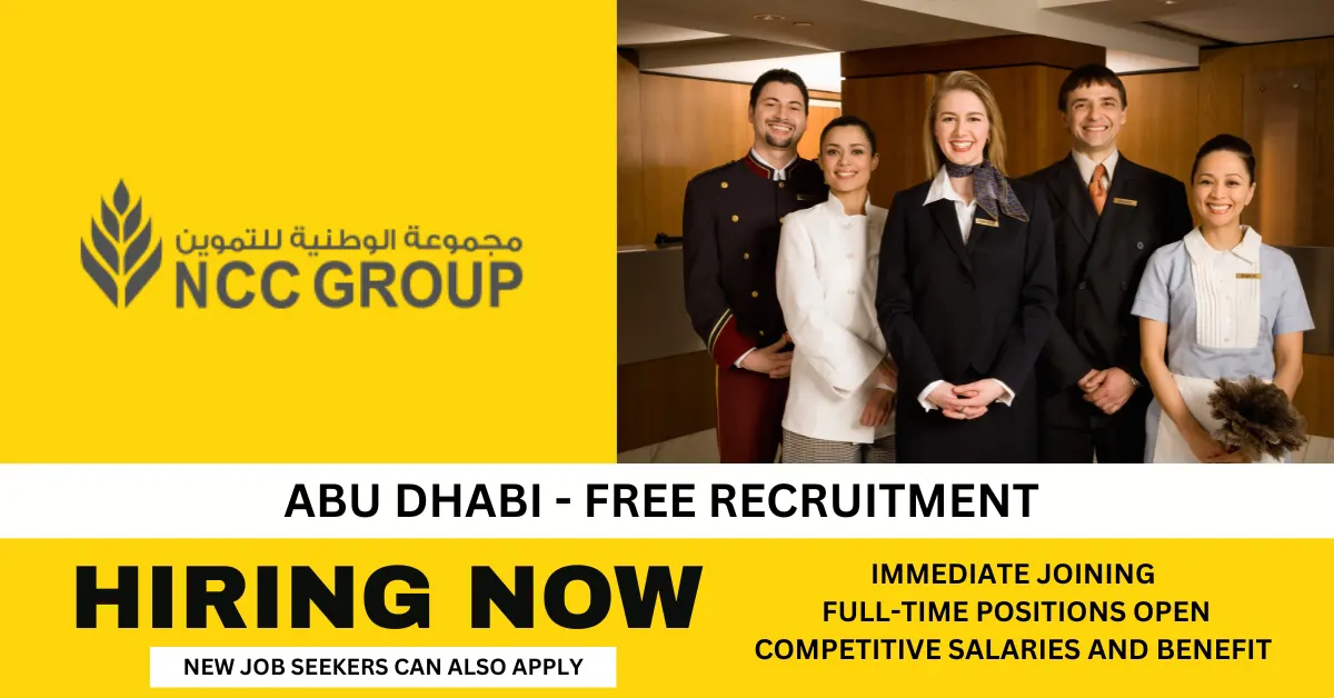 National Catering Company Job Vacancies in 2025 - NCC Holding is Hiring Immediately