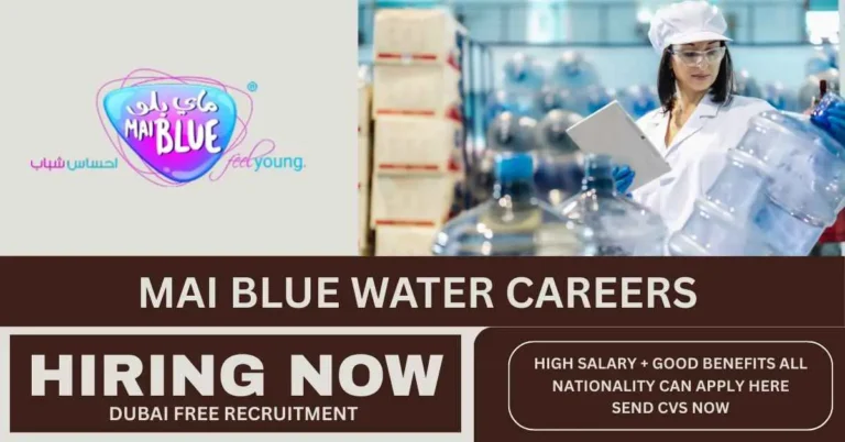 Mai Blue Water Careers - Dubai Jobs For Freshers