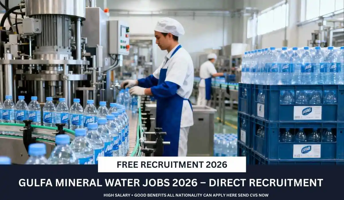 Gulfa Mineral Water Jobs 2026 – Direct Recruitment | Apply for Immediate Hiring Positions