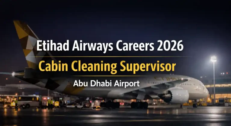 Etihad Cabin Cleaning Supervisor Job Abu Dhabi Airport 2026
