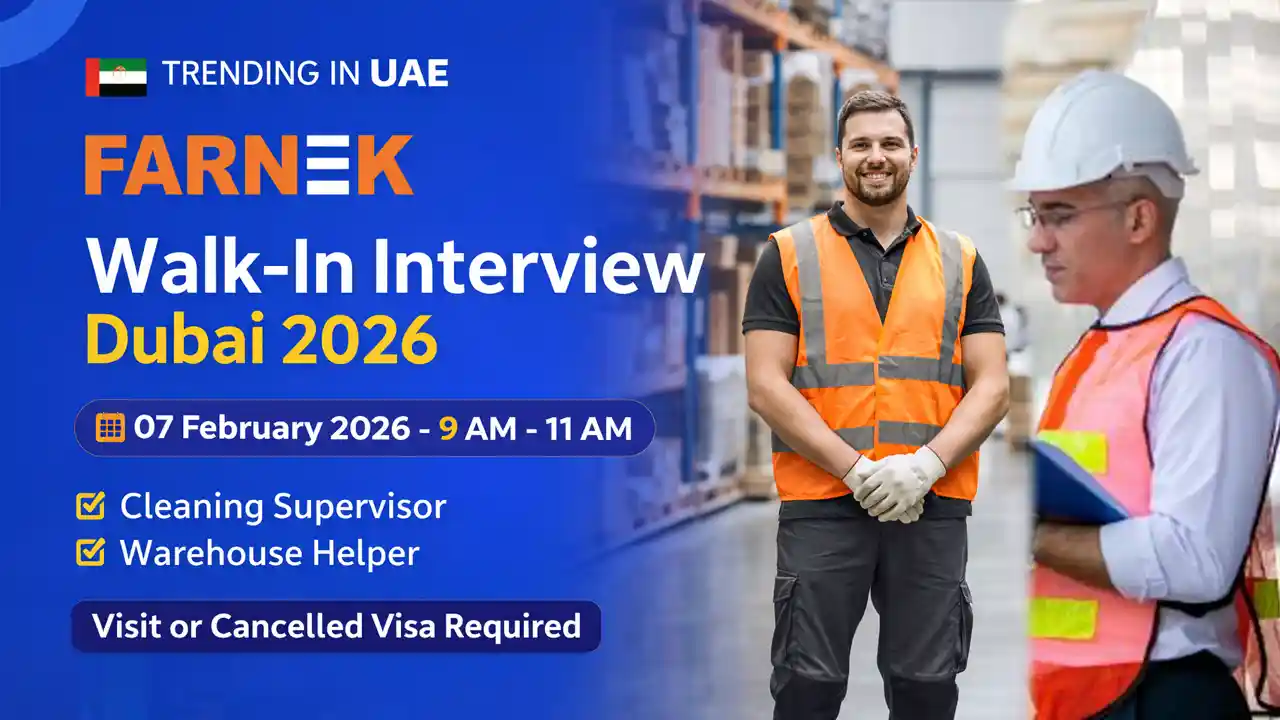 Farnek Walk-In Interview in Dubai 2026 –2 High-Demand Jobs with Immediate Joining