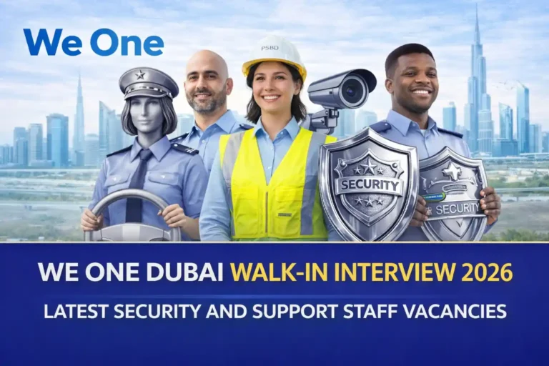 We One Dubai Walk In Interview 2026