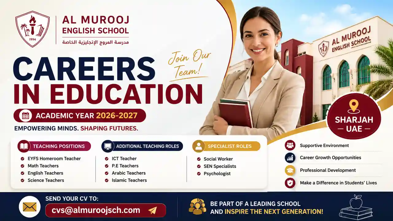 Al Murooj English School Sharjah Careers 2026