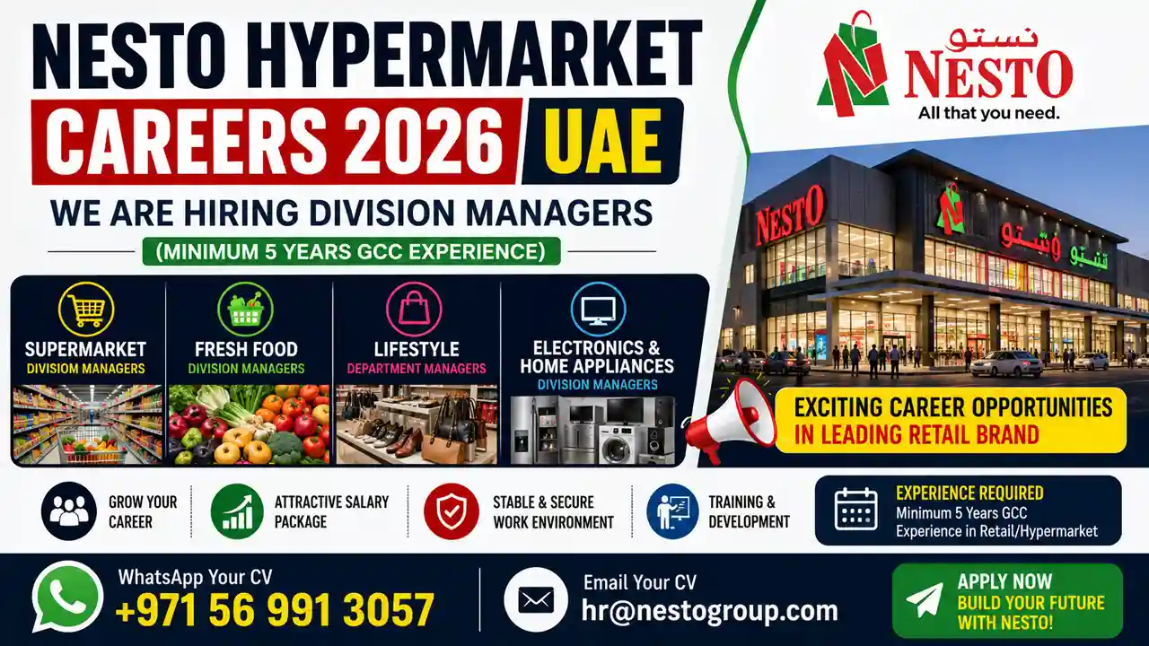 Nesto Hypermarket Careers 2026 UAE